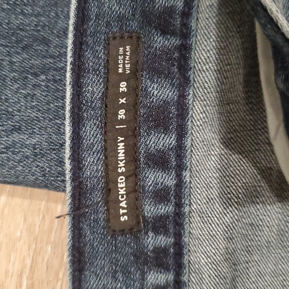 Pacsun Stacked Dark Blue Denim Skinny - Picture 4 of 5